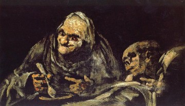 Francisco goya Painting - Viejo comiendo sopa Francisco de Goya
